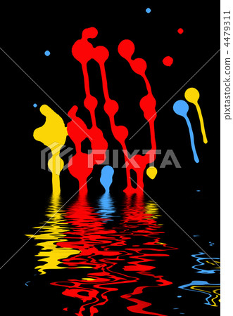 bright blots on a black mirrored in the water 4479311