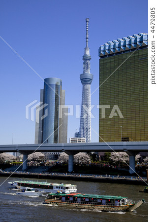Spring Sky Tree and Sumida River 4479805