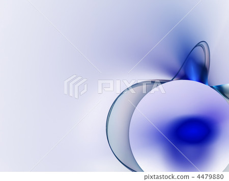 Abstract art -planet with spiral ring. 4479880