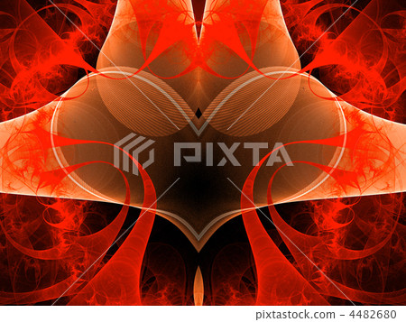 Abstract art red heart. 4482680