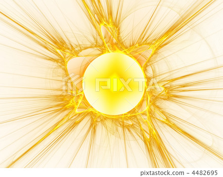 Abstract art -planet with spiral ring. 4482695