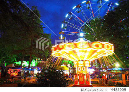 Night illumination in Park Riviera , Sochi city 4482909