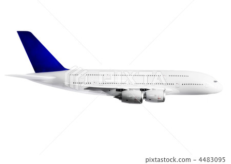 Modern airplane  on white. 4483095