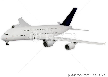 Modern airplane  on white. 4483124