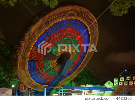 Night illumination in Park Riviera , Sochi city Night illumination in Park Riviera , Sochi city 4483203