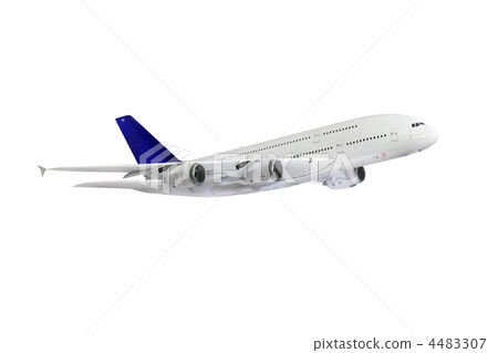 Modern airplane on white. Modern airplane on white. 4483307