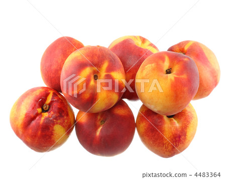 A heap of peaches, on white. Isolated A heap of peaches, on white. Isolated 4483364