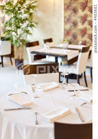 Tables set for meal Tables set for meal 4483681