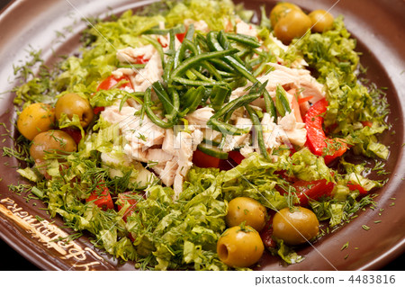 salad with chicken salad with chicken 4483816