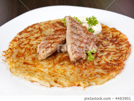 potato pancake with meat potato pancake with meat 4483901