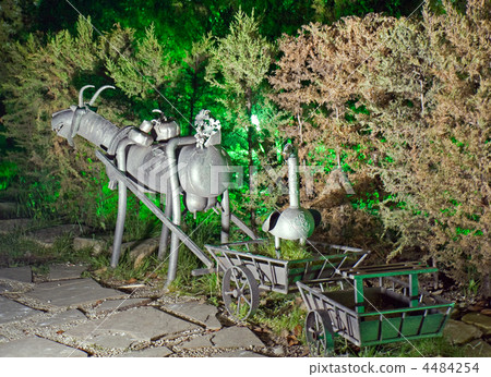 Night illumination in Park Riviera , Sochi city Night illumination in Park Riviera , Sochi city 4484254