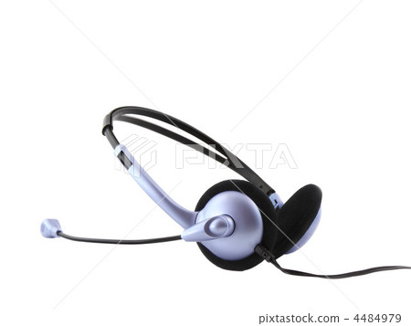 Headset with a microphone. 4484979