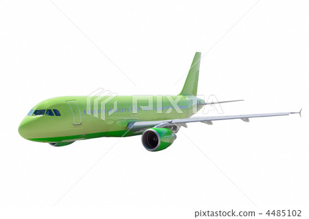 Modern airplane  on white. 4485102