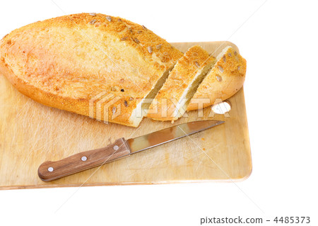Fresh cutting bread. Isolated Fresh cutting bread. Isolated 4485373
