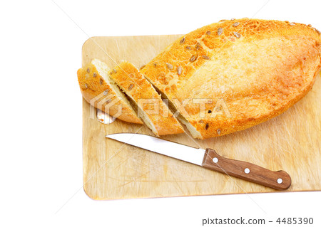 Fresh cutting bread. Isolated Fresh cutting bread. Isolated 4485390