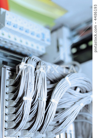 Telecommunication E1 line in a datacenter. 4486193