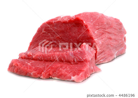 Cut of  beef steak  on white. 4486196