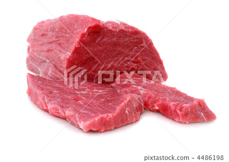 Cut of  beef steak  on white. 4486198