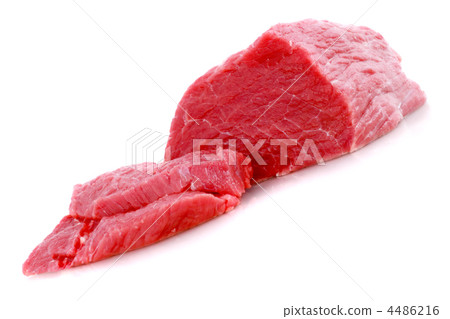 Cut of  beef steak  on white. 4486216