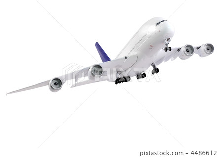 Modern airplane  on white. 4486612