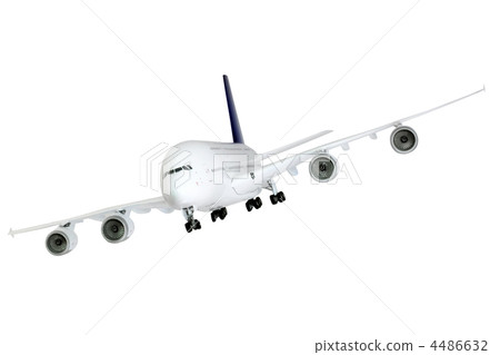 Modern airplane  on white. 4486632