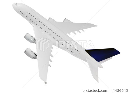 Modern airplane on white. Modern airplane on white. 4486643