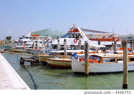 Marine moorage , sea port in Venice. Marine moorage , sea port in Venice. 4486753