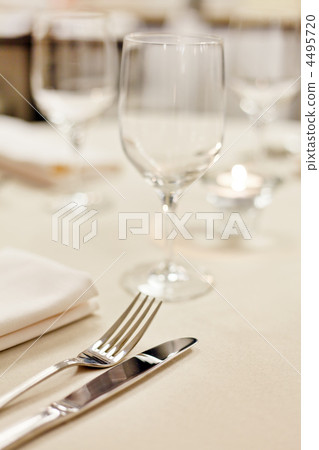 Tables set for meal 4495720