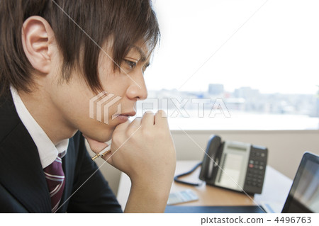 Businessmen who are thinking 4496763