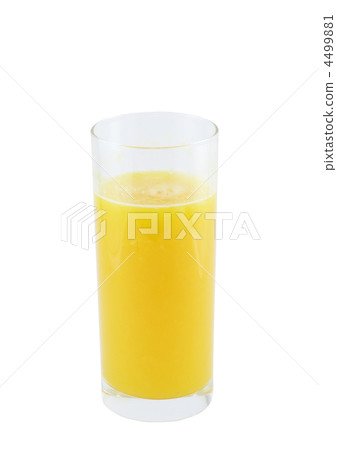 Glass of fresh orange juic? on  white background. 4499881