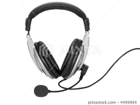 Big headset with a microphone. Isolated 4499984