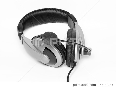 Big headset with a microphone. Isolated 4499985