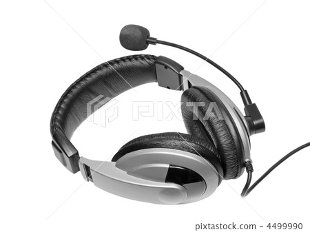 Big headset with a microphone. Isolated 4499990