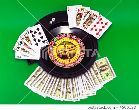 Royal flesh- playing cards on green broadcloth. Royal flesh- playing cards on green broadcloth. 4500158