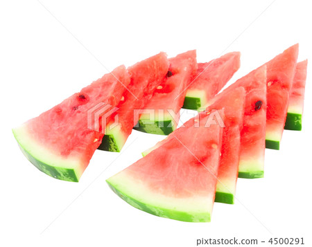 Slice of juicy watermelon. Isolated 4500291