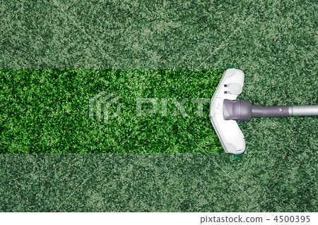 The metal pipe of vacuum cleaner in action 4500395