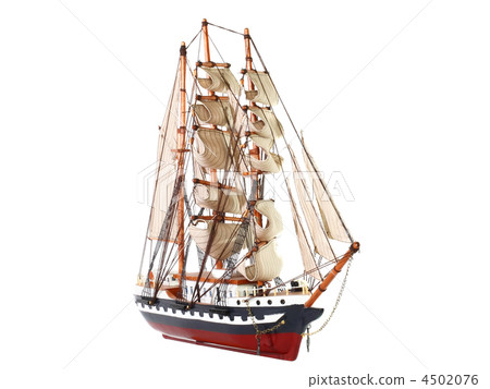 Model of sailing frigate. Isolated. Model of sailing frigate. Isolated. 4502076