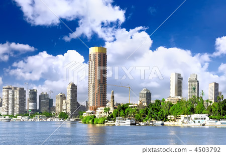 Cairo city, seafront of Nile River. Egypt. Cairo city, seafront of Nile River. Egypt. 4503792