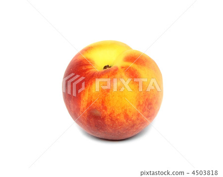 Single peache, on white. Isolated Single peache, on white. Isolated 4503818