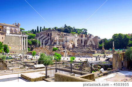 Roman forum in Rome, Italy. Roman forum in Rome, Italy. 4503935