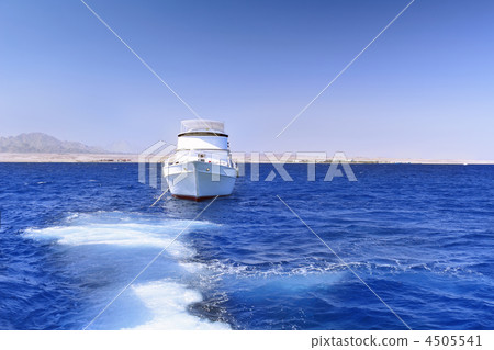 The white Yacht in the Red Sea. Egypt. 4505541