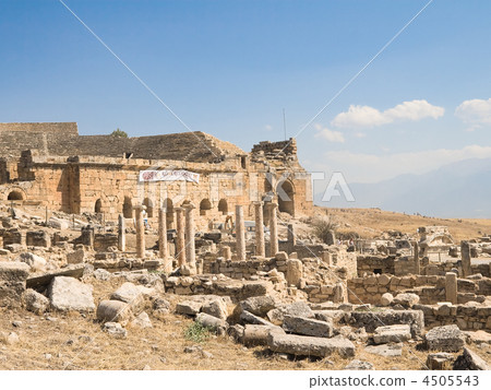 The Ancient destroyed Temple in the  Pamukkale. 4505543