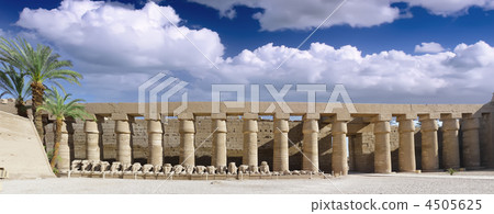The Karnak Temple Complex, Luxor, Egypt. Panorama 4505625