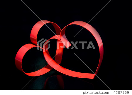 St. Valentine Day.Two hearts, on black background St. Valentine Day.Two hearts, on black background 4507369