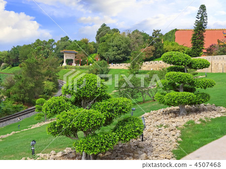 View of the Chinese park. 4507468