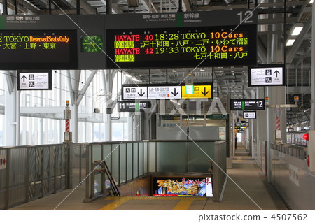 新幹線平台 電子公告板 新青森站 4507562