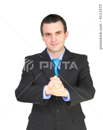 Cheerful businessman ready for handshake. Isolated Cheerful businessman ready for handshake. Isolated 4511475