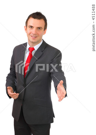 Cheerful businessman ready for handshake. Isolated Cheerful businessman ready for handshake. Isolated 4511488