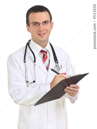 Portrait of medical doctor. Write on paper pad. Portrait of medical doctor. Write on paper pad. 4511656
