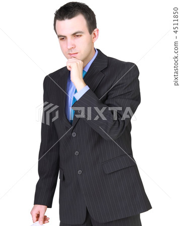 Caucasian businessman - in pensiveness condition. Caucasian businessman - in pensiveness condition. 4511850